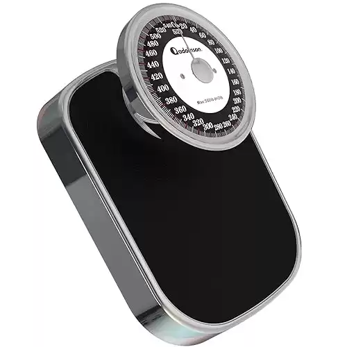 Adamson A28 Bathroom Scales - Up to 550lb, Heavy Weight, Anti-Skid Rubber Surface, Extra Large Numbers - High Precision Weighing Scales for Body Weight - Durable with 20-Year Warranty - New 2024