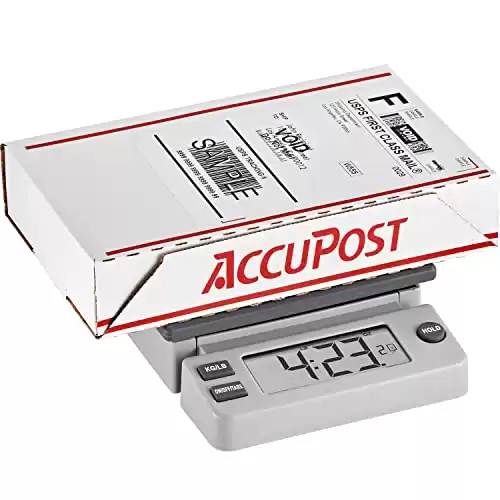 AccuPost 5lb Desktop Digital Shipping Postal Scale (Battery Powered)