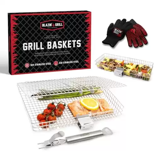 Blazin' Grill Grill Baskets for Outdoor Grill