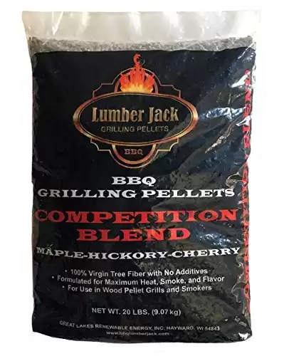 Lumber Jack Competition Blend Maple-Hickory-Cherry BBQ Grilling Pellets 20 lbs.