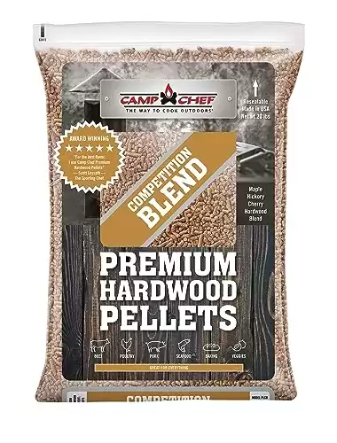 Camp Chef Competition Blend BBQ Pellets, Hardwood Pellets for Grill, Smoke, Bake, Roast, Braise and BBQ, 20 lb. Bag