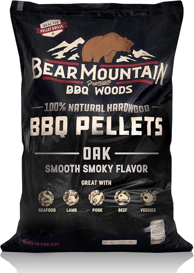 Bear Mountain BBQ Premium All Natural Earthy and Bold Oak Wood Smoker Pellets