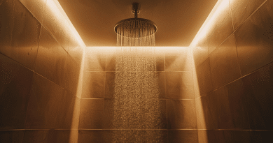 instant hot water - photo of a warm shower with a rain showerhead