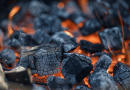 BBQ charcoal - photo of hot BBQ charcoal coals