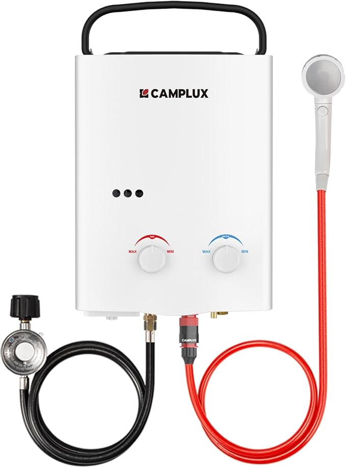 Camplux 5L 1.32 GPM Outdoor Portable Propane Tankless Water Heater