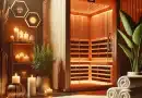 infrared sauna FAQ - image of an infrared sauna in a candlelit room