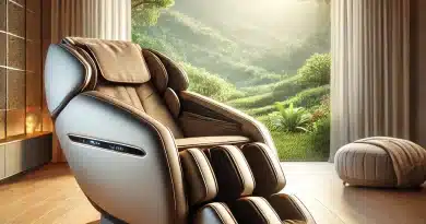 zero gravity massage chairs - image of a massage chair in a room lit softly from outside