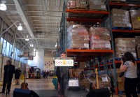 Food Bank for Westchester Executive Director Christina Rohatynskyj speaks Thursday at a ribbon cutting ceremony for the organization's new facility in Elmsford.