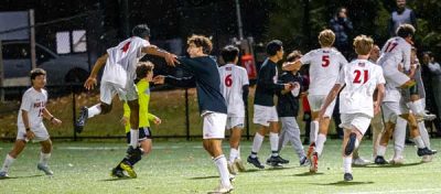 Fox Lane players celebrate